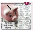 Stock Art Background Hard Surface Calendar Mouse Pads - Piggy Bank